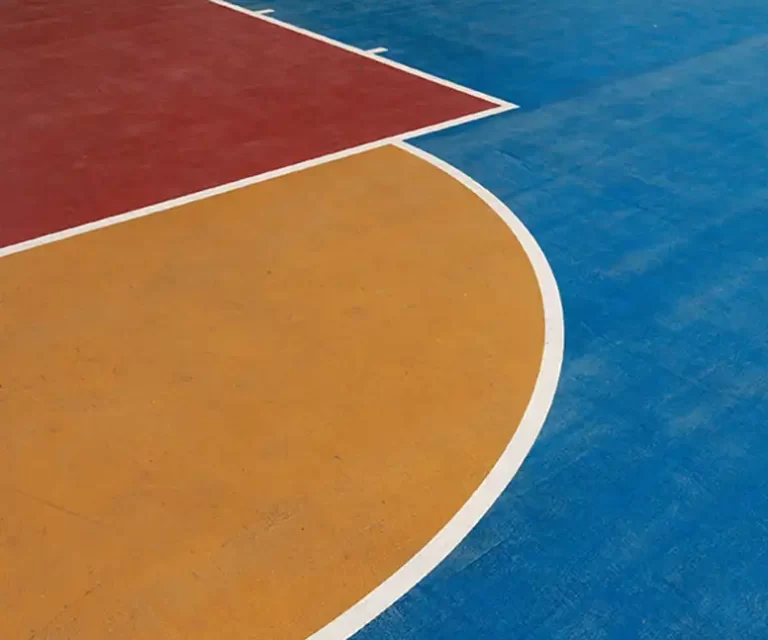 Lines of an Outdoor Basketball Court