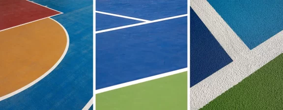 Colorful Paint and Lines on Sports Courts